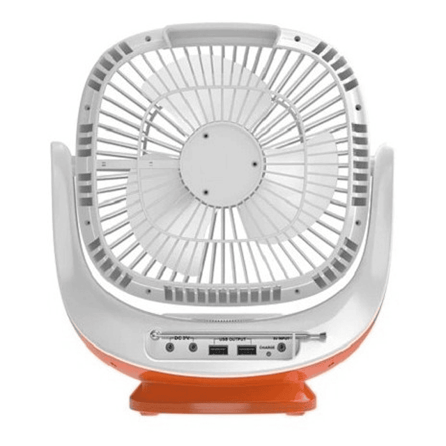 Ventilador Recargable Solar / Linterna / Radio / Bluetooth