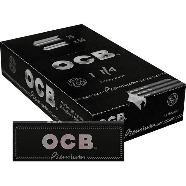 Papel De Fumar Ocb Premium 25libritos 50 Papelillos Original