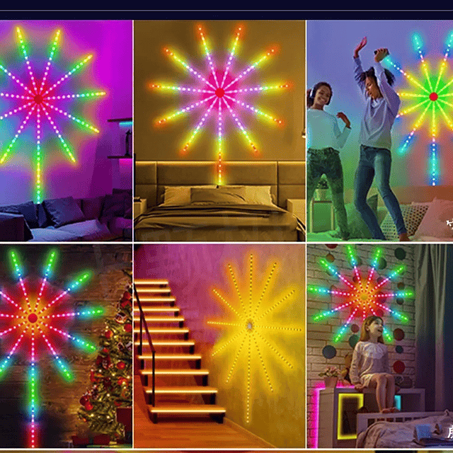 Led Wifi Rgb Fuegos Artificiales Control Remoto O Wifi App