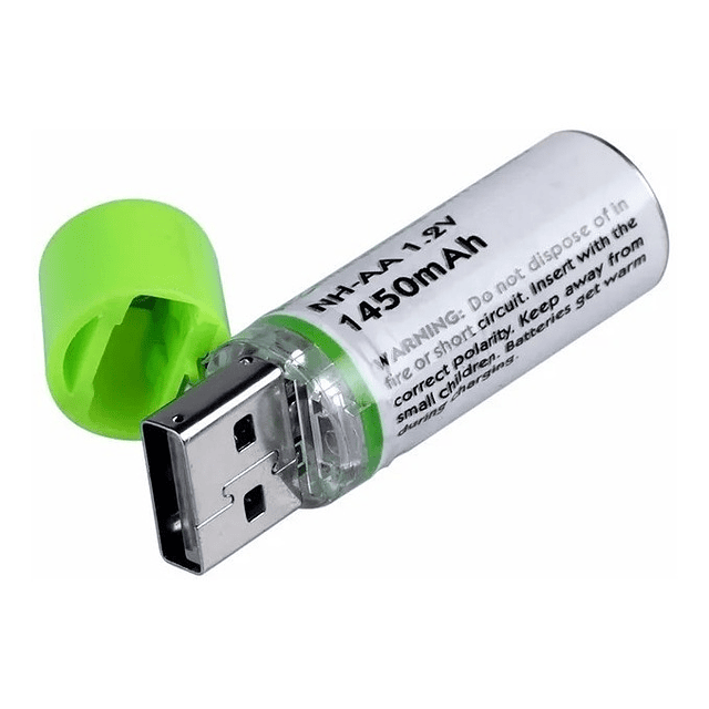 Pilas Recargable USB AA