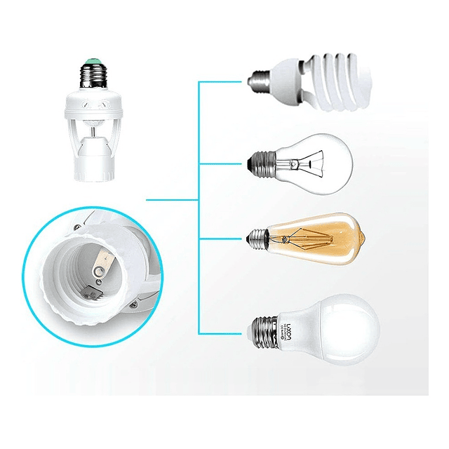 Ampolleta Con Sensor De Movimiento / 3 Unidades