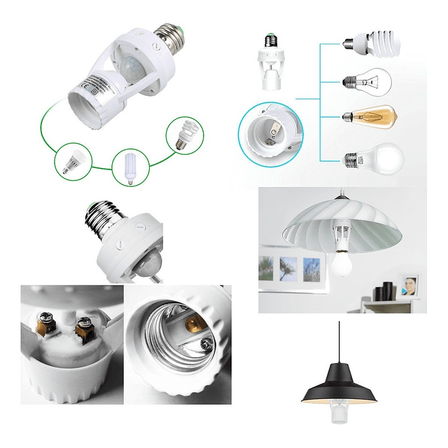 Sensor De Movimiento Soquete E27 / Economico / Versatil