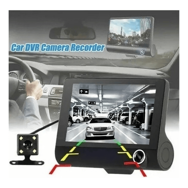 Cámara Para Auto 3 En 1 Frontal Trasera Y Tablero 1080p Hd *INCLUYE ENVÍO GRATIS*