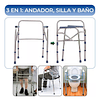 Baño Inodoro W.c Portátil Plegable Silla Ducha Color Blanco / INCLUYE ENVÍO GRATIS