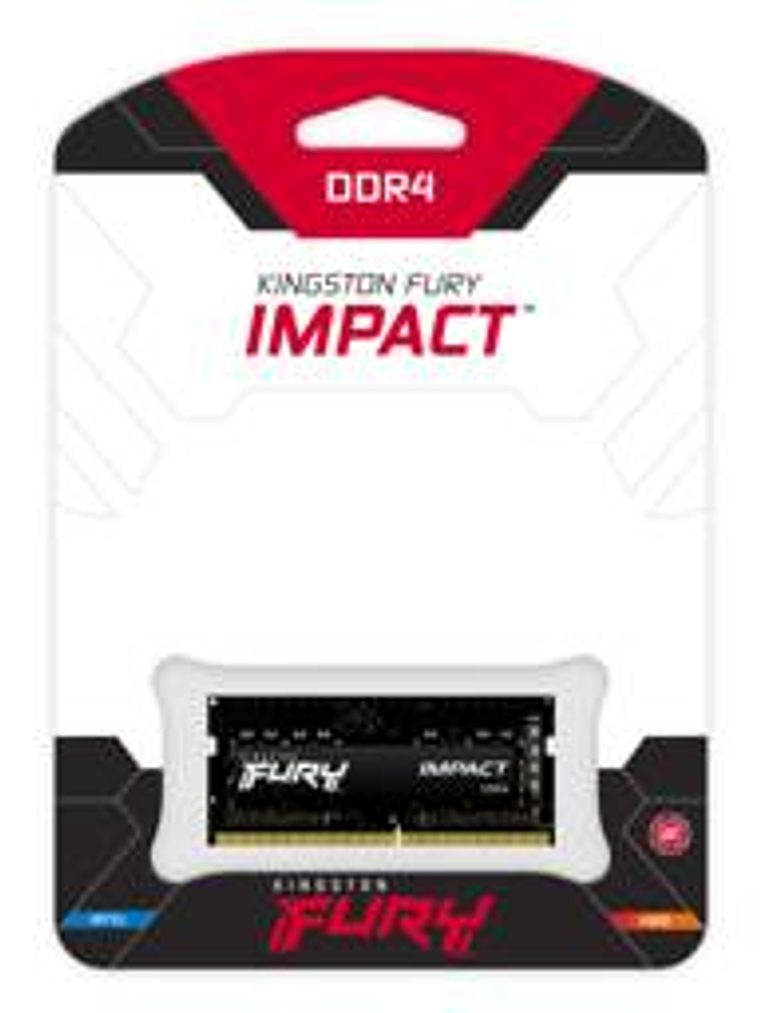 Memoria RAM para Notebook DDR4 16GB 3200MHz Kingston Fury Impact, CL20, SO-DIMM, 1.2V 1