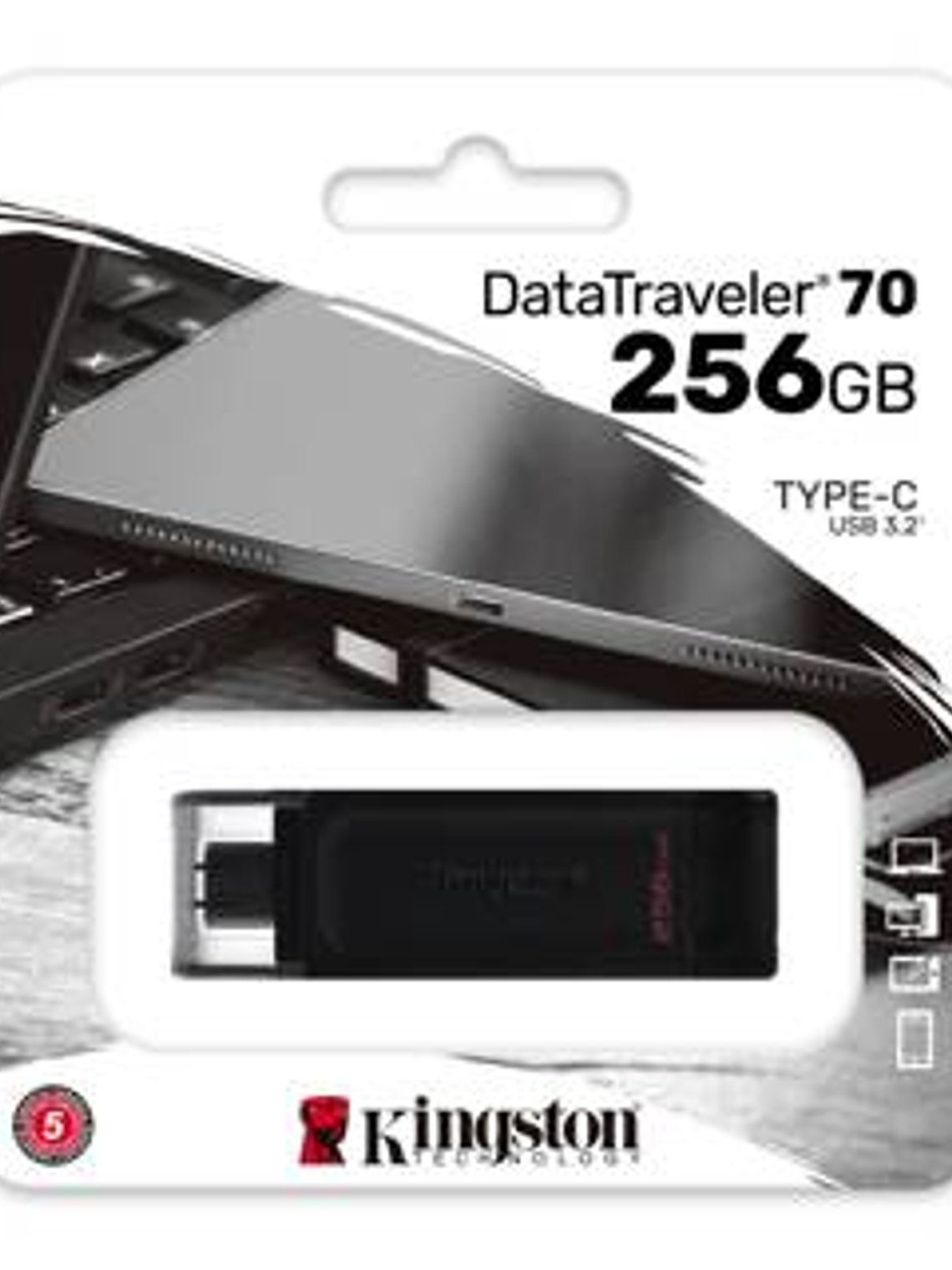 Memoria USB Kingston DataTraveler 70 256GB USB-C 3.2 - Pendrive Tipo C Alta Capacidad 1