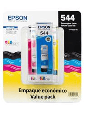 Pack 3 Tintas Epson T544520 Color - L1110/L3110/L3150/L5190