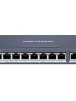 Switch Hikvision DS-3E1310HP-EI 8 Puertos 2 HiPoE 45W 300m