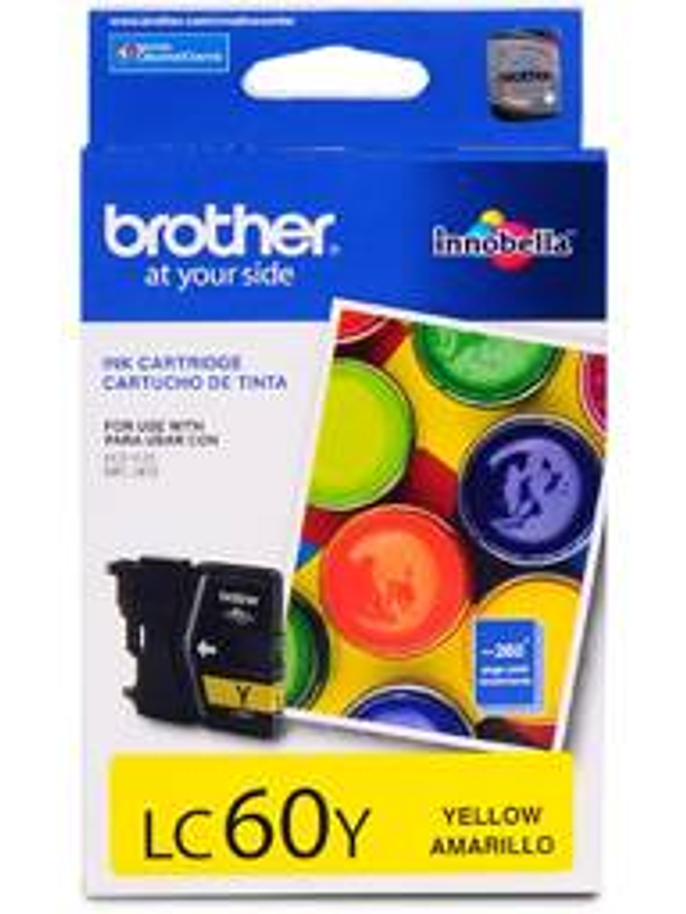 Cartucho Tinta Brother LC60Y Amarillo - 260 Páginas 1