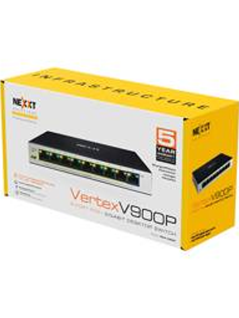 Switch Nexxt Vertex V900P 9 Puertos PoE+ Gigabit 60W NSW-V900P 4