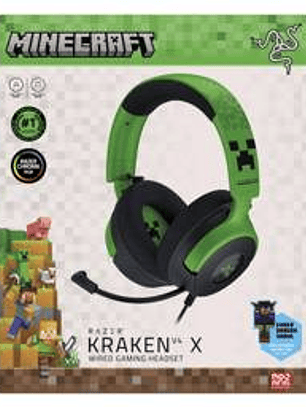 Auriculares Gaming Razer Kraken V4 X Minecraft Edition - Headset Gamer Edición Especial