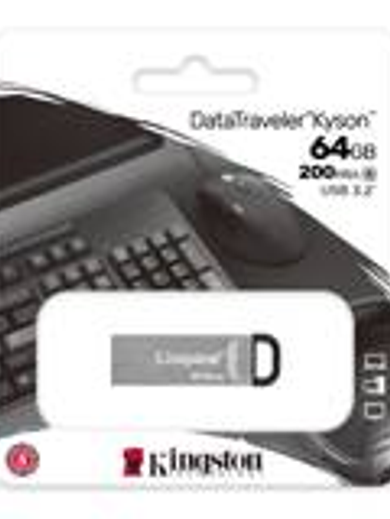 Memoria USB Kingston DataTraveler Kyson 64GB USB 3.0 - Pendrive 200MB/s Alta Velocidad 4