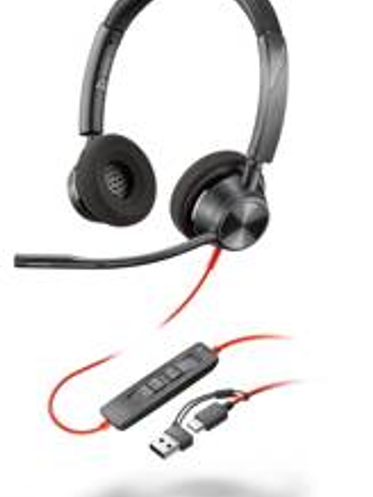 Auriculares Poly Blackwire 3320 Stereo USB-C con Cable - Headset Profesional 1