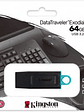 Memoria USB Kingston DataTraveler Exodia 64GB USB 3.2 - Pendrive Negro Alta Velocidad - Miniatura 3