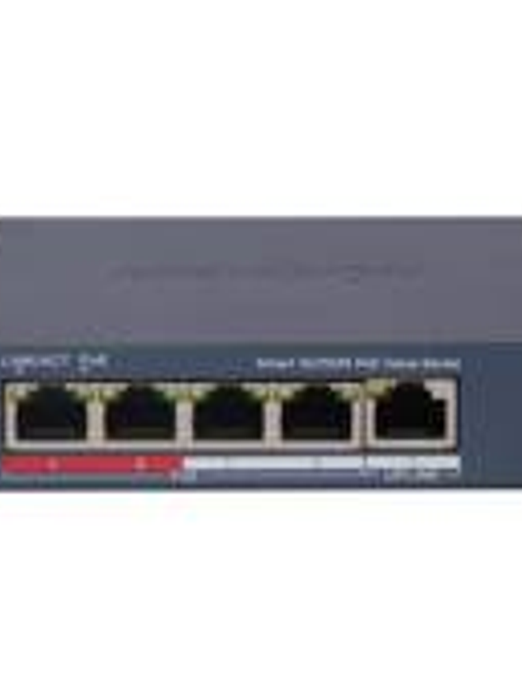 Switch Hikvision DS-3E1105P-EI/M 4 Puertos PoE+ 45W 300m Smart 1