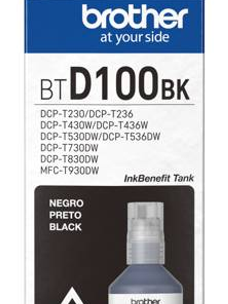 Botella Tinta Brother BTD100BK Negro - DCP-T300/T500W 1