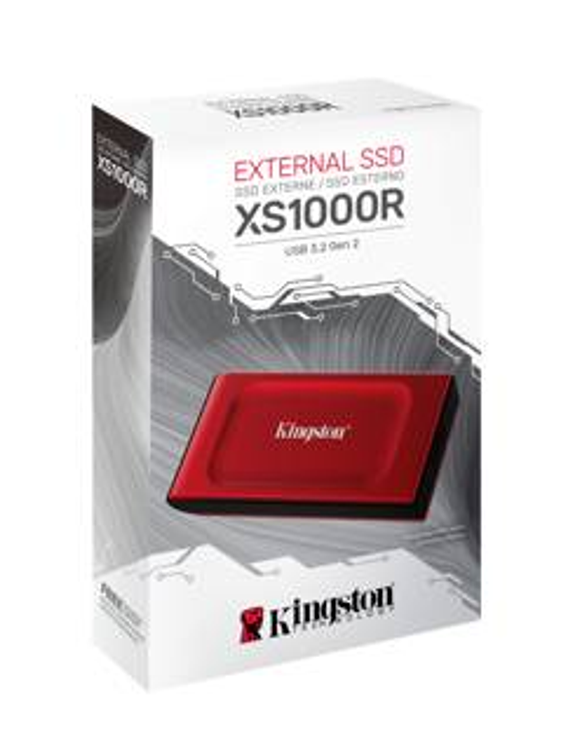 Disco SSD Externo Kingston 2TB XS1000 1050MB/s USB-C Rojo 1