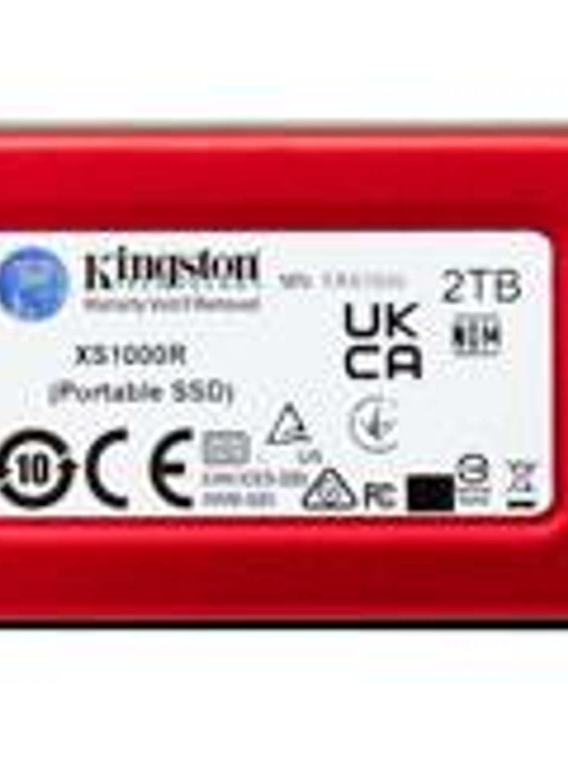 Disco SSD Externo Kingston 2TB XS1000 1050MB/s USB-C Rojo 3