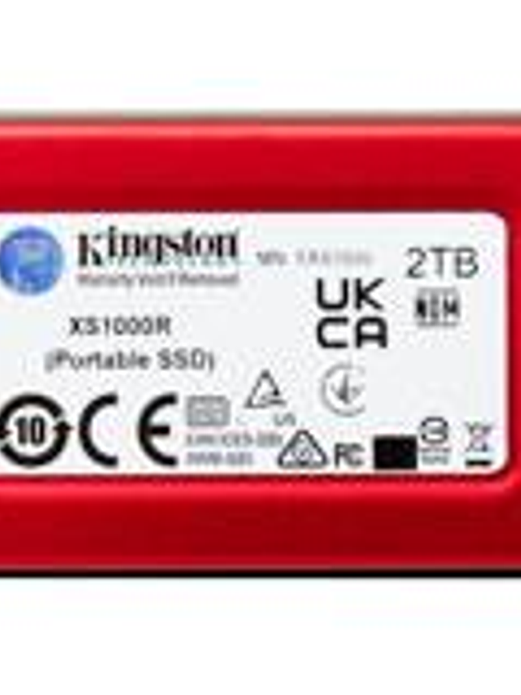 Disco SSD Externo Kingston 2TB XS1000 1050MB/s USB-C Rojo 3