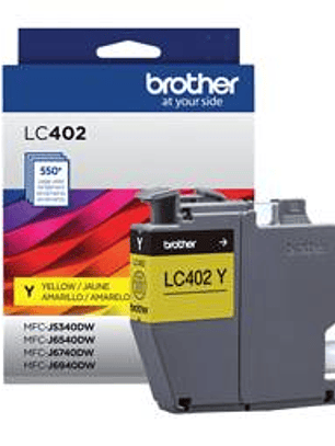 Cartucho Tinta Brother LC402YS Amarillo - 550 Páginas