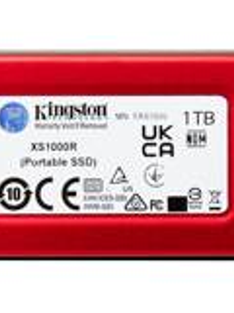 Disco SSD Externo Kingston 1TB XS1000 1050MB/s USB-C Rojo 3