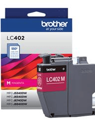 Cartucho Tinta Brother LC402MS Magenta - 550 Páginas