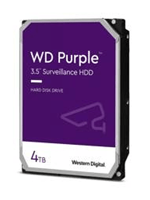 Disco Duro Interno WD Purple 4TB SATA 5400 RPM 256MB - Videovigilancia NVR/DVR 24/7