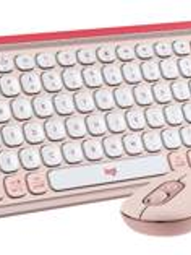 Kit Teclado y Mouse Inalámbricos Logitech POP Icon Combo - Rosado y Blanco Crudo Español (QWERTY) 3