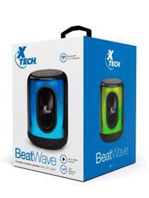 Parlante Xtech BeatWave Bluetooth 5W TWS Luces LED Negro XTS-617