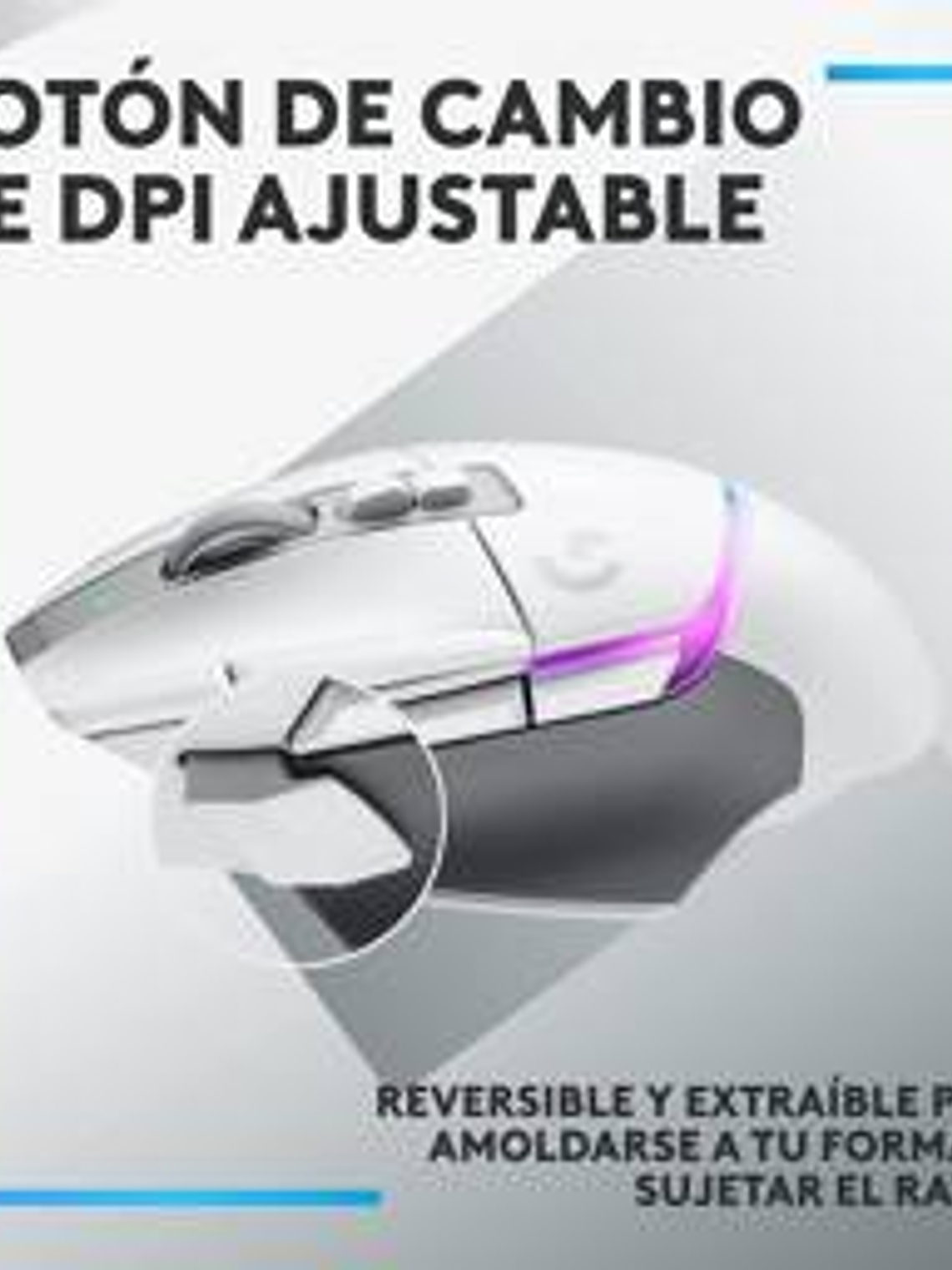 Mouse Gamer Logitech G502 X Plus Inalámbrico Blanco - RGB LIGHTSYNC 3