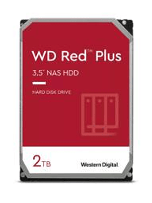 Disco Duro Interno WD Red Plus 2TB SATA 5400 RPM 128MB - NAS 24/7 CMR