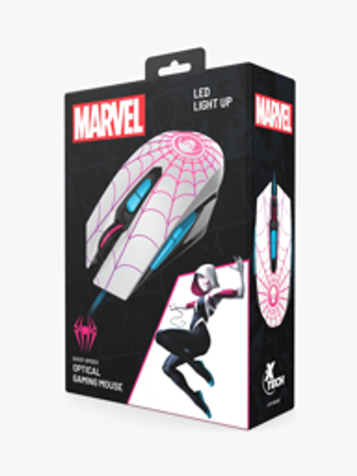 Mouse Gamer Marvel Spider-Gwen USB 2400 DPI XTM-M520SG - Colección 2