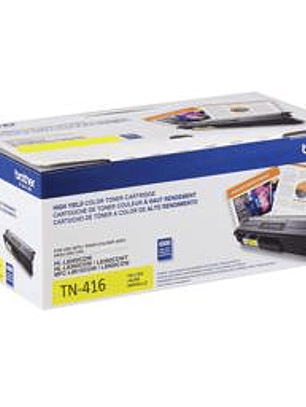 Toner Brother TN416Y Amarillo - Alto Rendimiento 6.500 Páginas