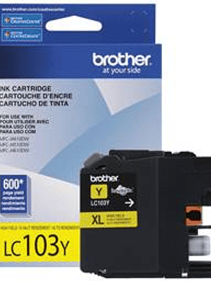 Cartucho Tinta Brother LC103Y Amarillo - 600 Páginas