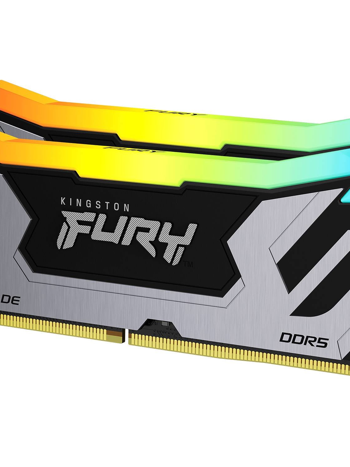 Memoria RAM DDR5 48GB (2x24GB) 8400MT/s CL40 DIMM Kingston Renegade Silver/Black RGB CUDIMM XMP 4