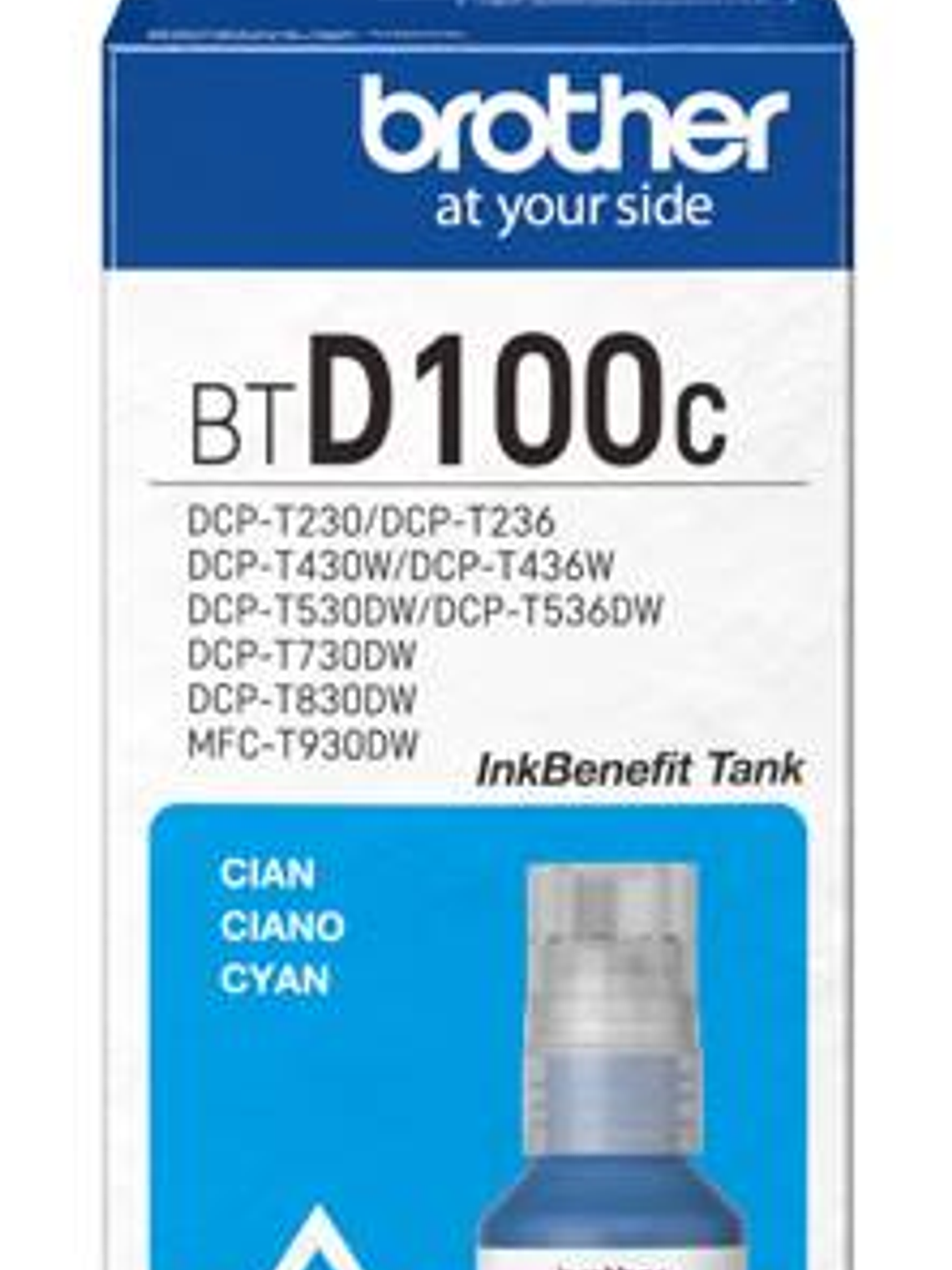 Brother BTD100C Cyan Ink Bottle 2