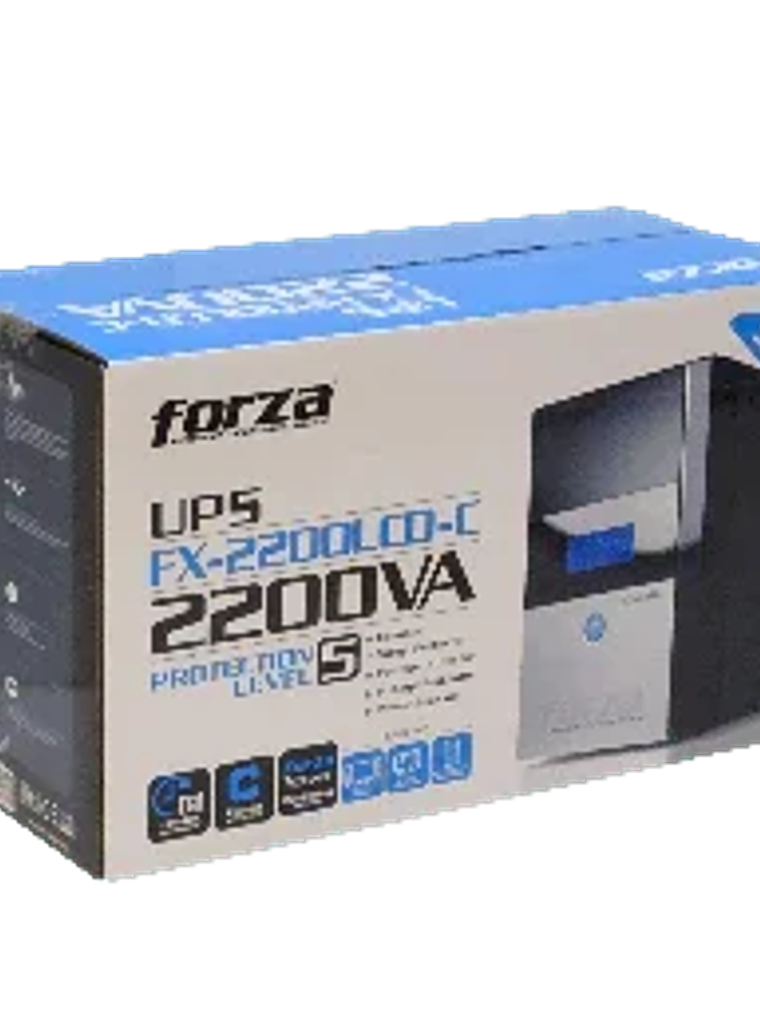 UPS FORZA FX-2200LCD-C 2200VA 1200W, Interactiva, USB, LCD, 4 Tomas, 220V 1