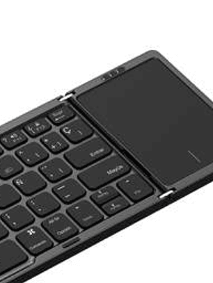 Teclado Inalámbrico Plegable con Panel Táctil, Bluetooth 5.0, Klip Xtreme KCK-650S-BK - Español