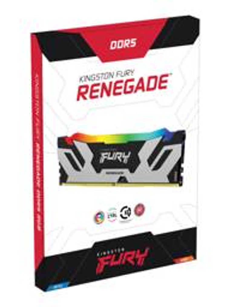 Memoria RAM DDR5 48GB 6000MT/s Kingston Fury Renegade RGB, CL32, DIMM, 1.35V 1