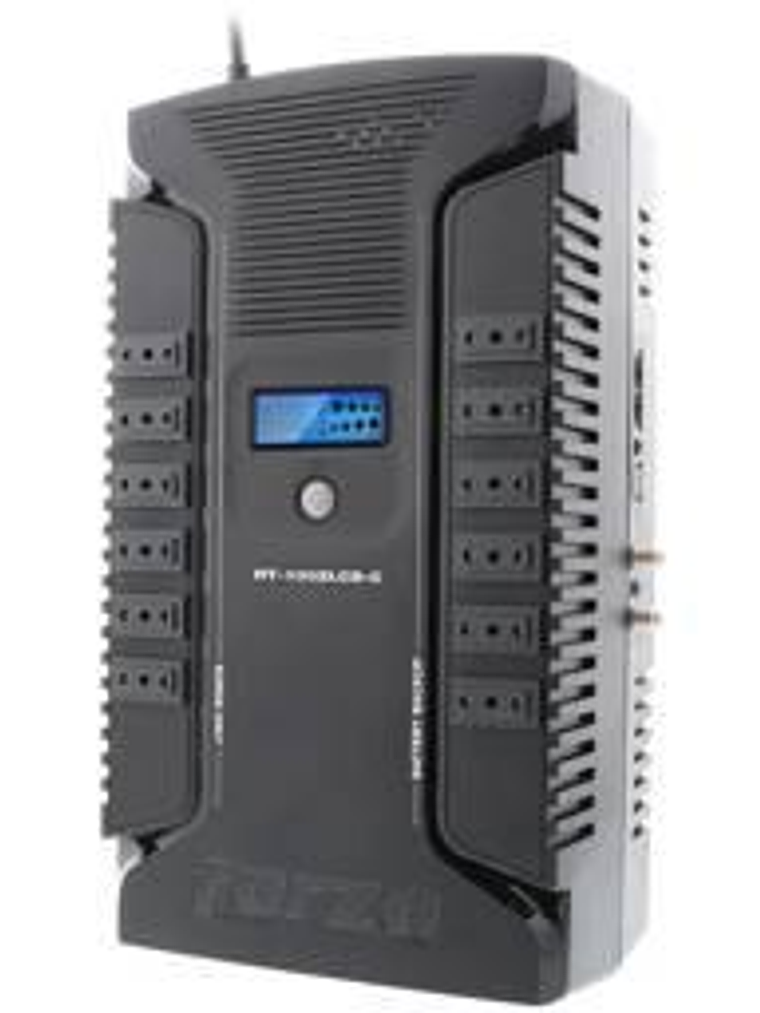 UPS FORZA HT-1002LCD-C Interactiva, 1000VA/600W, 12 Tomas, USB, AC 220V 3