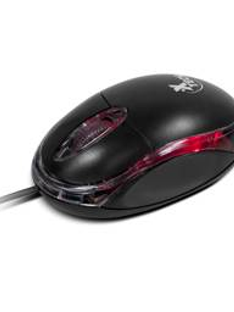 Xtech Mouse Óptico USB 3 Botones Negro-Rojo - Básico Con Cable 2