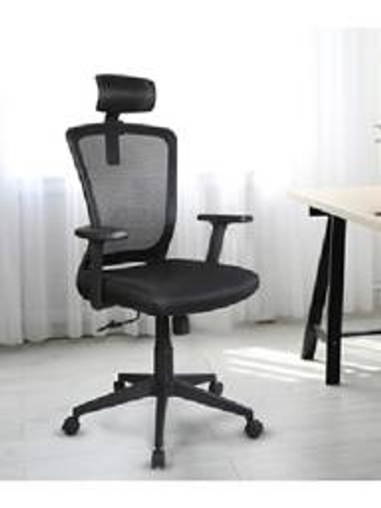 Silla Ejecutiva Xtech Avignon Negra Ergonómica Mesh Reposacabezas 1