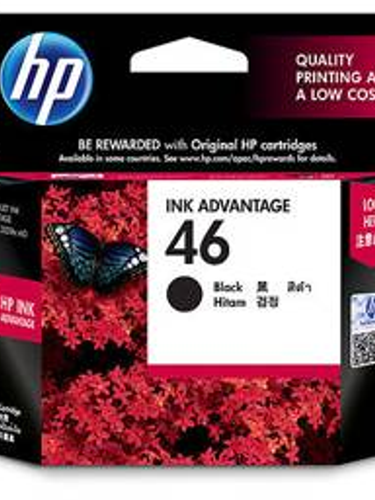 HP Ink #46 cartridge Black CZ637AL 1