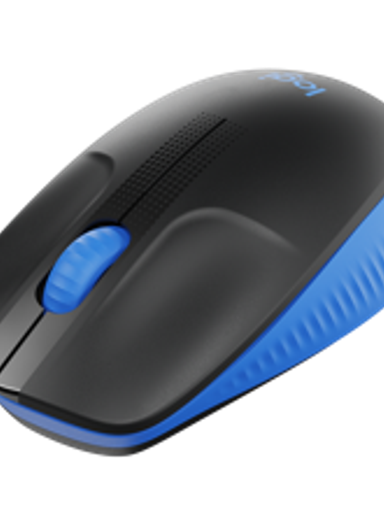 Logitech M190 Mouse Inalámbrico Negro/Azul - Ergonómico Completo 2