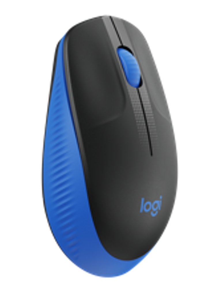 Logitech M190 Mouse Inalámbrico Negro/Azul - Ergonómico Completo 3
