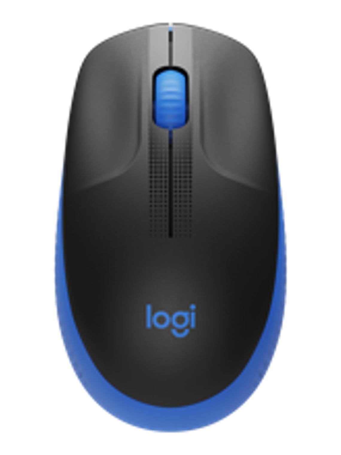 Logitech M190 Mouse Inalámbrico Negro/Azul - Ergonómico Completo 4