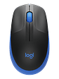 Logitech M190 Mouse Inalámbrico Negro/Azul - Ergonómico Completo - Miniatura 4