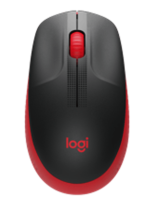 Logitech M190 Mouse Inalámbrico Rojo - Tamaño Completo USB