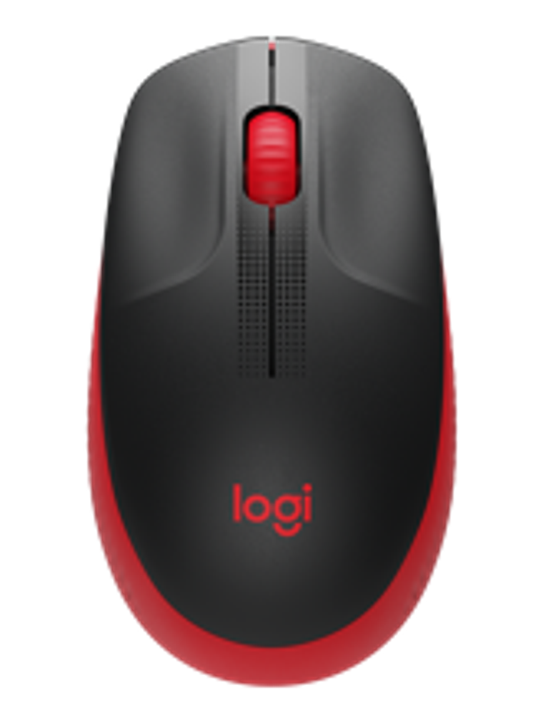Logitech M190 Mouse Inalámbrico Rojo - Tamaño Completo USB 1