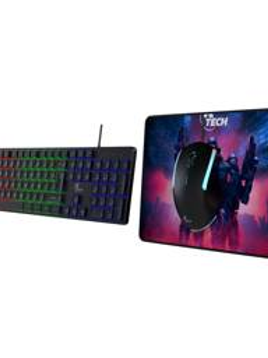 Kit Mouse + Teclado + MousePad XTech Hasha, Wired, LED Multicolor, Teclado Full Size Español 4